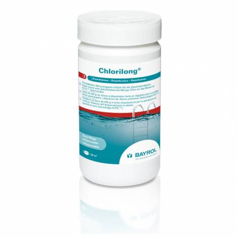 CHLORILONG CLASSIC 200 1KG - Duże tabletki, wydłużona dezynfekcja wody w basenach i wannach SPA
